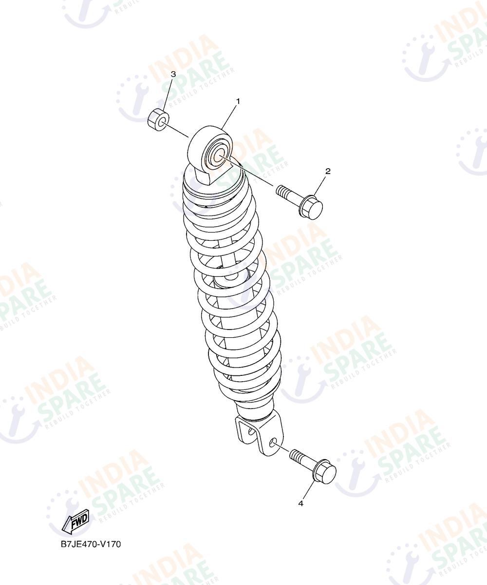 YAMAHA DG59 FASCINO 125CC DRUM Series REAR SUSPENSION